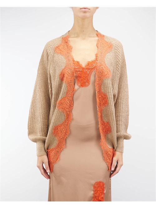 Cardigan a coste con inserti in pizzo No Secrets NO SECRETS | Cardigan | NS22340